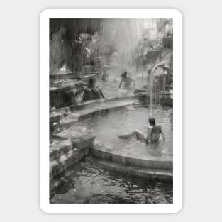 Fountain of youth digital Artwork Sticker